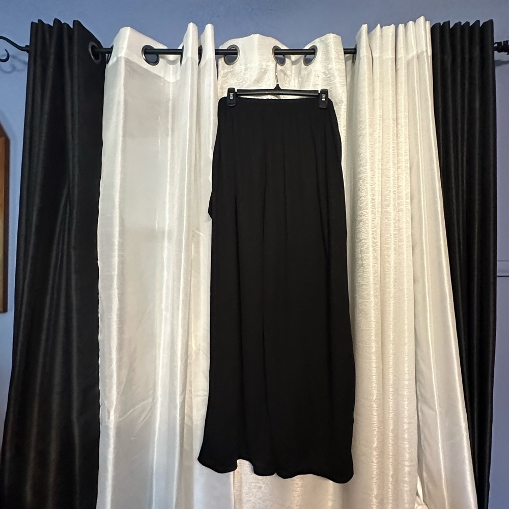 Elegant Black Women's Pants with Tie - Picture 6 of 8